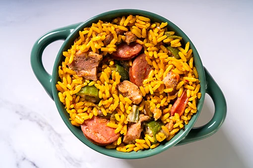 Jambalaya from N'Olrins Cafe in Frankenmuth, Michigan.