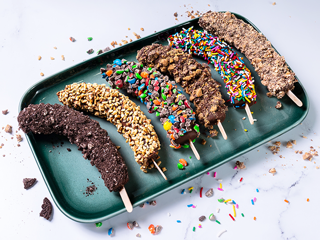 Frozen Dipped Bananas