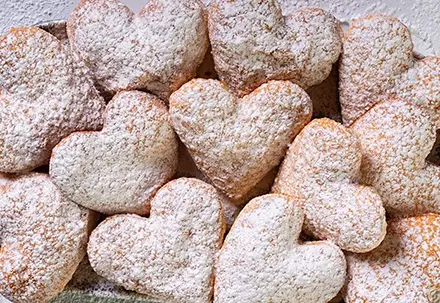 N'Orlins Beignets heart shaped